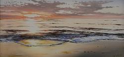 Sunset Surf Oil Painting