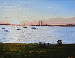 Battery Park Newport RI Oil Painting