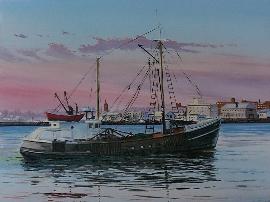 Eastern Rig Dragger Oil Painting
