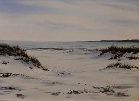 New England Beach Oil Painting
